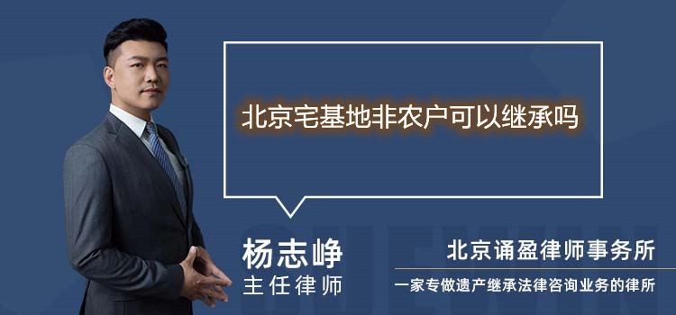 北京宅基地非农户可以继承吗