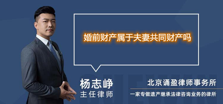 婚前财产属于夫妻共同财产吗