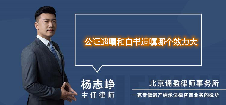 公证遗嘱和自书遗嘱哪个效力大