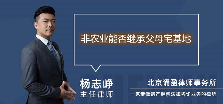 非农业能否继承父母宅基地