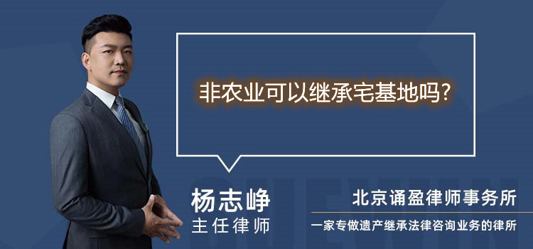 非农业可以继承宅基地吗?