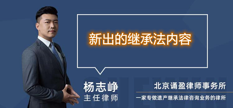 新出的继承法内容