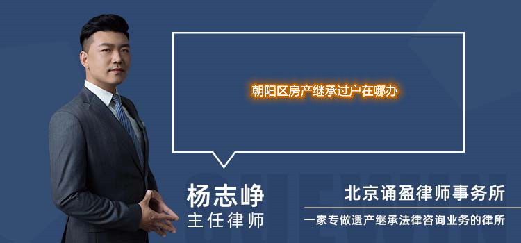 朝阳区房产继承过户在哪办